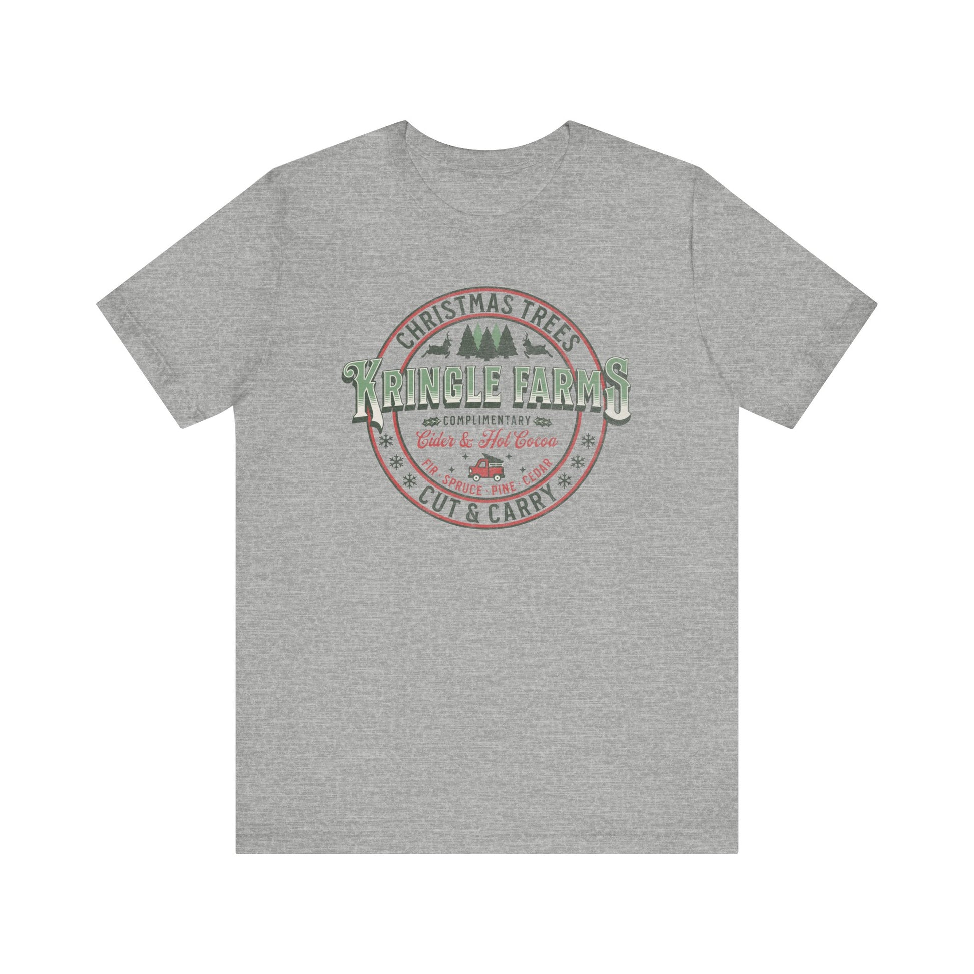 Christmas Tree Farm Shirt, Family Holiday Tradition Tree Cutting Shirt, Family Christmas Vacation Shirts, Christmas Tree Decorating Shirts T-Shirt Printify Athletic Heather XS 