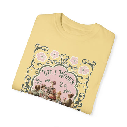 Little Women Comfort Colors T-Shirt, Louisa May Alcott Historical Romance, Bookish Literary Fan Art Tee Gift for Her Bookclub Crewneck Shirt T-Shirt Printify   