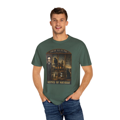 Edgar Allan Poe T-Shirt Gothic Graphic Tee The Raven Nevermore Quote Horror Literature Shirt Dark Academia Aesthetic Halloween Party Gift