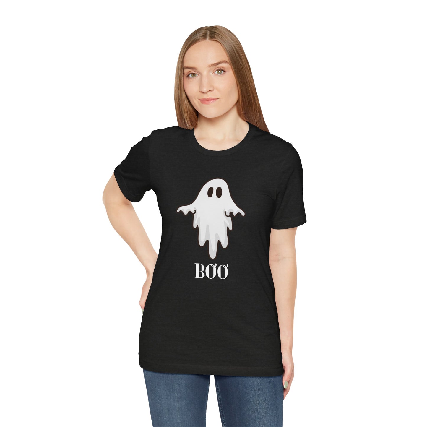 Halloween Ghost  TShirt,  Cute Ghost Shirt, Spooky Season Tee, Halloween Party T-Shirt, Autumn Style T Shirt, Trick or Treating Style, T-Shirt Printify   