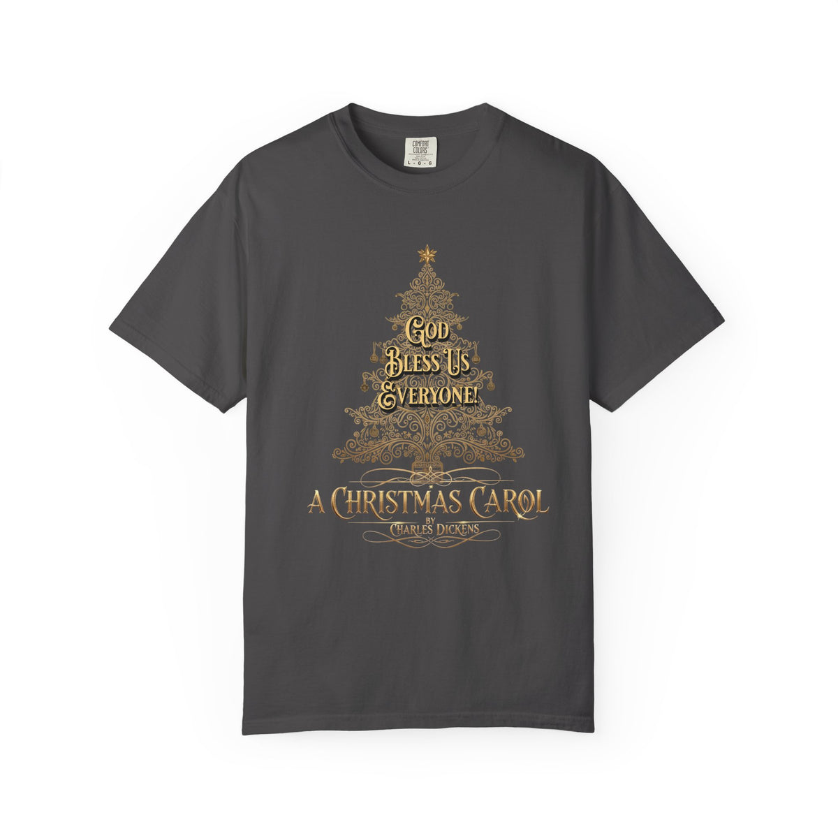 A Christmas Carol Shirt, Vintage Charles Dickens Victorian, Scrooge Fezziwig's Ball, Holiday Tradition X-Mas Movie Sweater Bookish Christmas T-Shirt Printify Graphite S