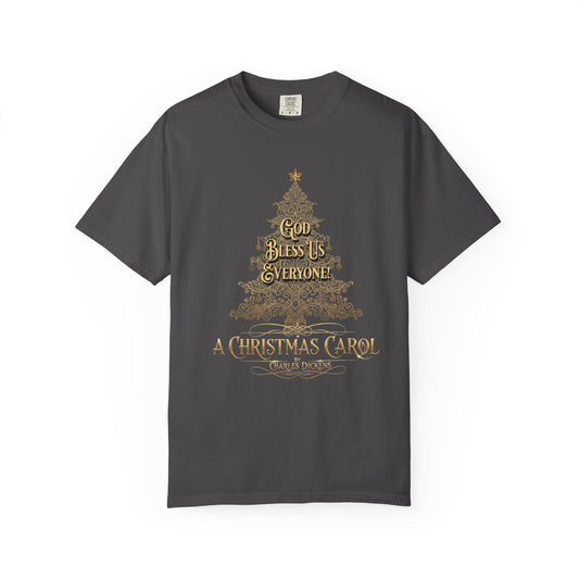 A Christmas Carol Shirt, Vintage Charles Dickens Victorian, Scrooge Fezziwig's Ball, Holiday Tradition X-Mas Movie Sweater Bookish Christmas T-Shirt Printify Graphite S