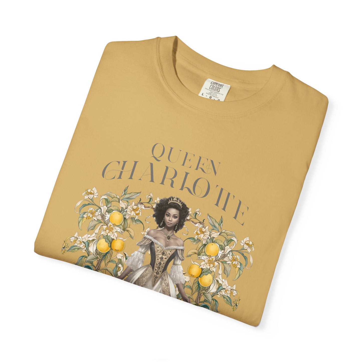Queen Charlotte T-Shirt Literary Regency Period Tee Historical Drama Series Watching Spilling The Tea Theme Gift for Her Birthday Christmas T-Shirt Printify