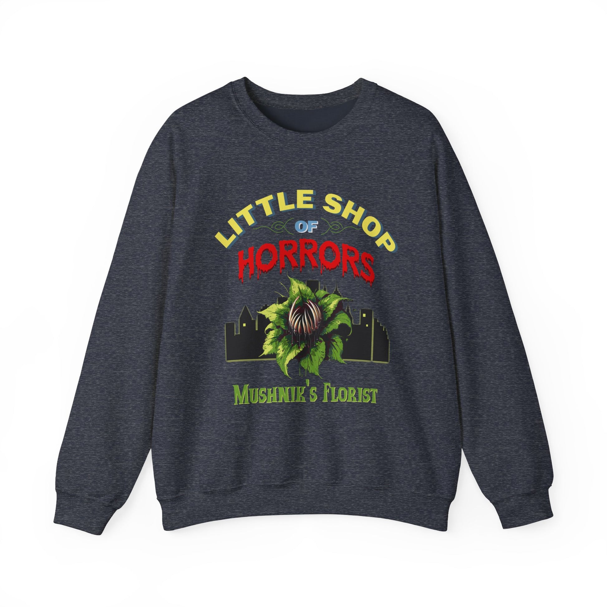 Little shop of horrors  Unisex Heavy Blend™ Crewneck Sweatshirt Sweatshirt Printify S Heather Sport Dark Navy 