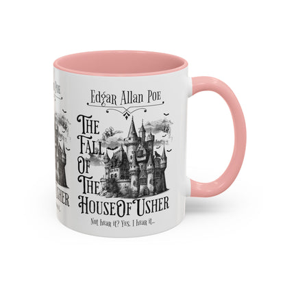 Edgar Allan Poe Coffee Mug,  Fall of the House of Usher, Spooky Halloween Coffee or Tea Mug, Haunting Horror Movie Gift for Halloween Mug Printify   