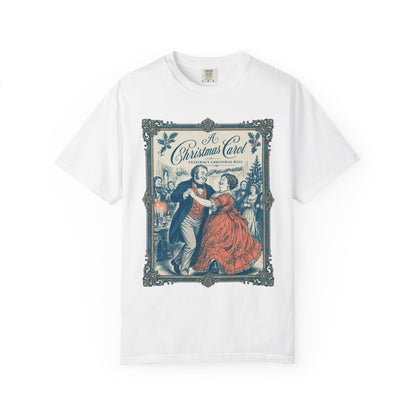 A Christmas Carol T-Shirt Vintage Victorian Fezziwigs Ball, Charles Dickens Literary Design
