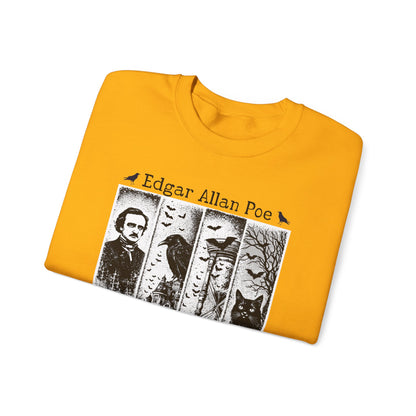 Edgar Allan Poe Sweatshirt The Raven Nevermore Gothic Horror Sweater Dark Academia Macabre Halloween Gift for Book Lovers Birthday Christmas