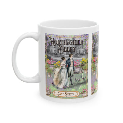 Jane Austen Coffee Mug, Northanger Abbey Historical Romance Coffee Cup Bookish Literary Jane Austen Fan Art Gift for Her, Bookclub Gift Mug Printify   