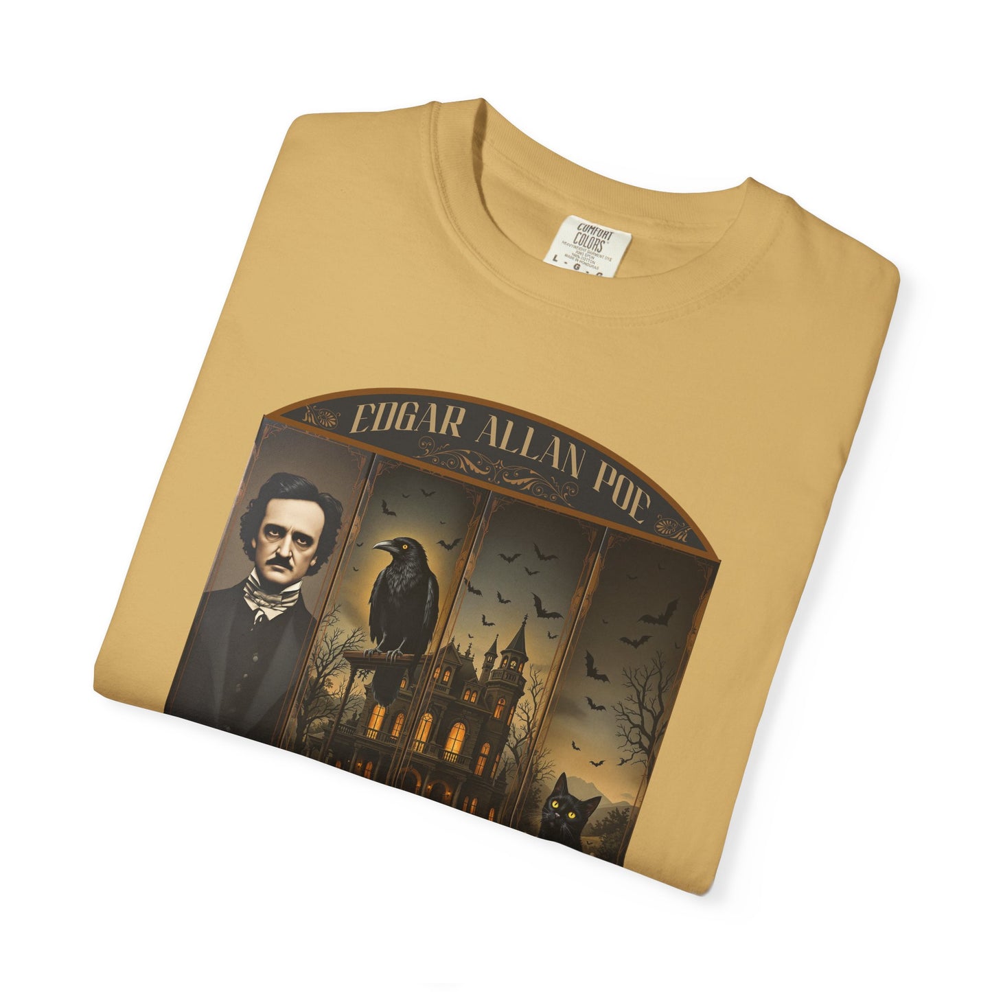 Edgar Allan Poe T-Shirt Gothic Graphic Tee The Raven Nevermore Quote Horror Literature Shirt Dark Academia Aesthetic Halloween Party Gift T-Shirt Printify
