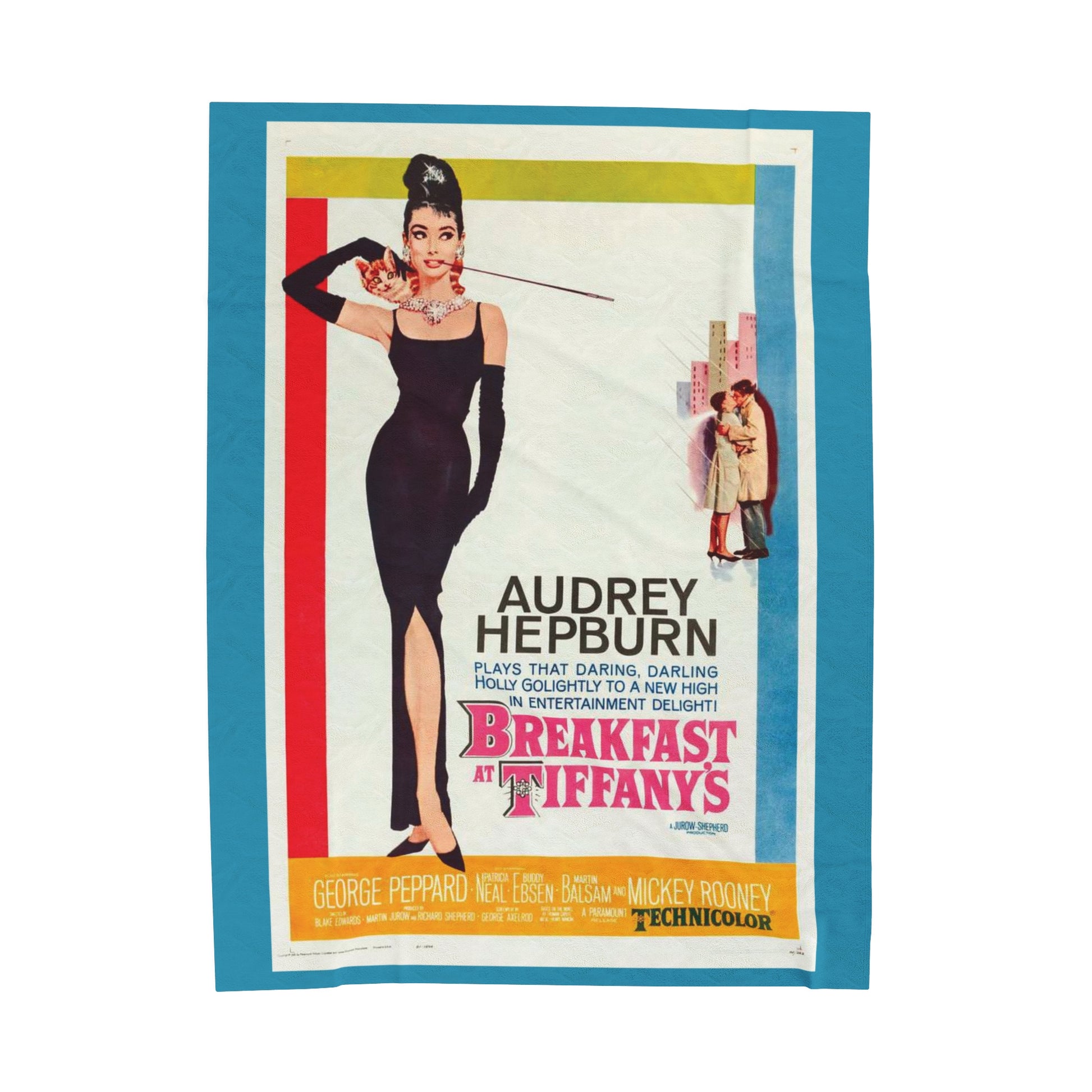 Breakfast at Tiffany's T & Co Throw Blanket, Soft Classic Audrey Hepburn, Book Lover Reading, Movie Poster Blanket, Truman Capote Fan Gift All Over Prints Printify 60" × 80"  