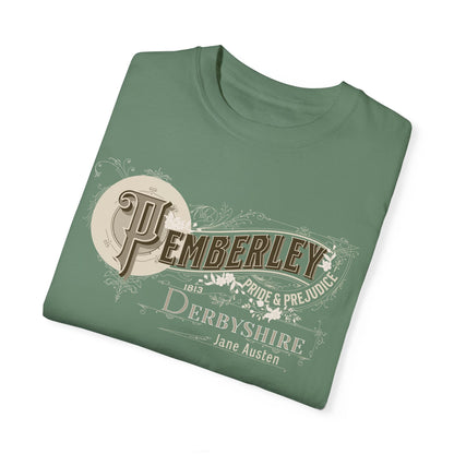 Pemberley TShirt Jane Austen Shirt Pride And Prejudice Gift For Jane Austen Fan Bookish Bookclub Gift Pemberly Derbyshire Fitzwilliam Darcy T-Shirt Printify   