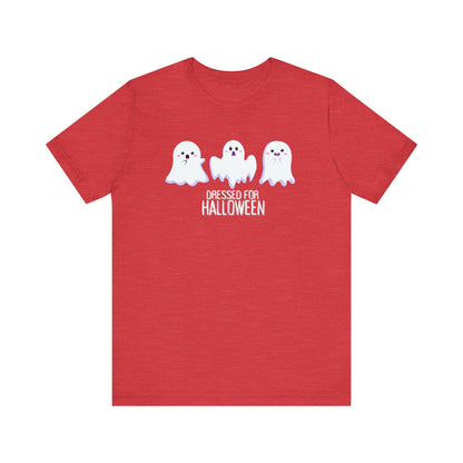 Halloween Cute Ghosts TShirt, Spooky Season Tee, Trick or Treating Shirt, Halloween Party T-Shirt, Funny Ghost Graphic T Shirt T-Shirt Printify Heather Red XS 