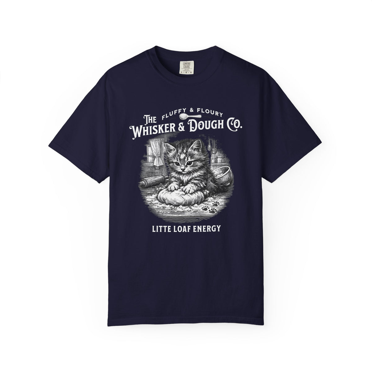 Whisker & Dough Co. Cat Illustration T-shirt | Little Loaf Energy
