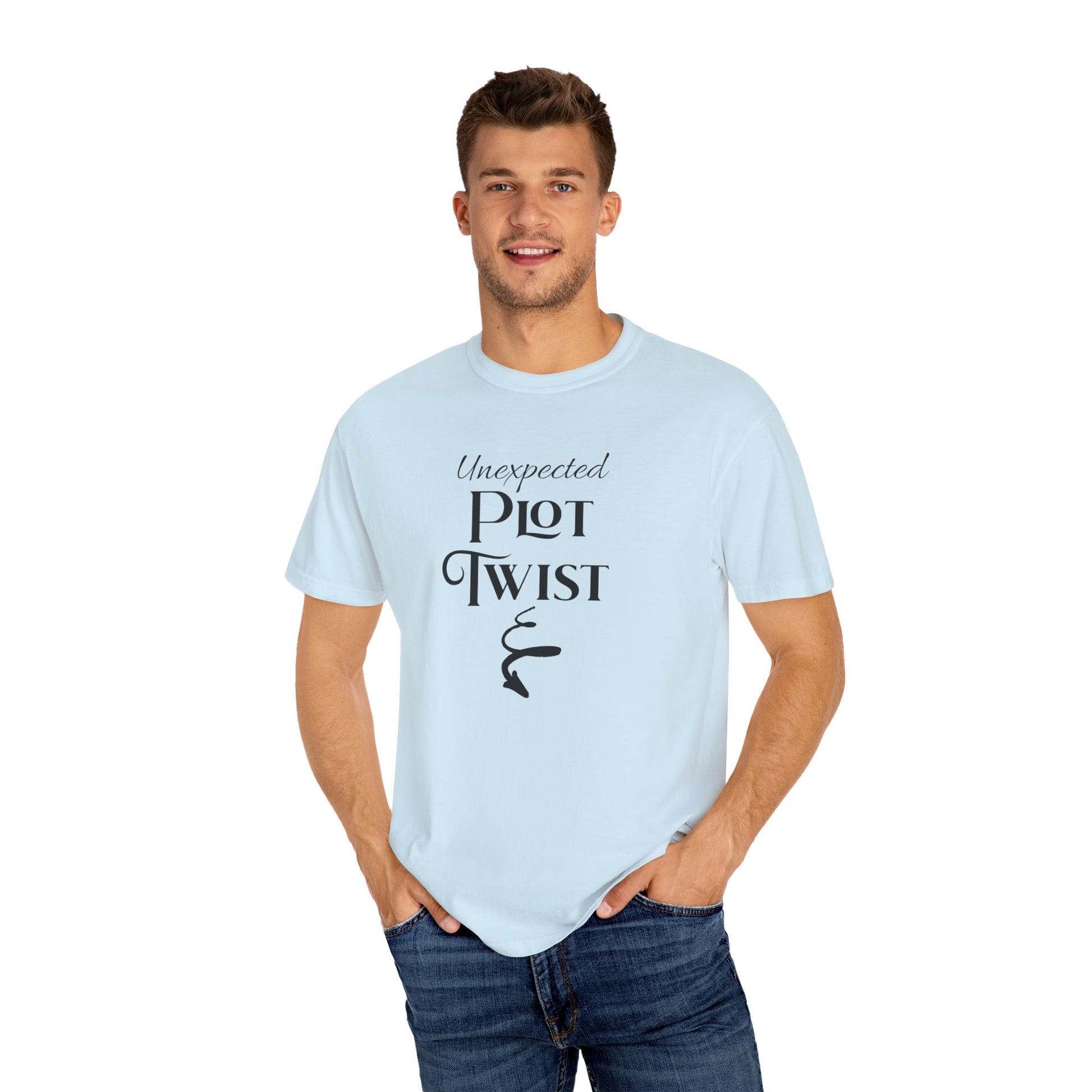 Plot Twist T-Shirt Author Shirt Pregnancy Announcement For Expecting Blog Writers Journalists Gift For Her Baby Shower Gift Baby Reveal T-Shirt Printify   