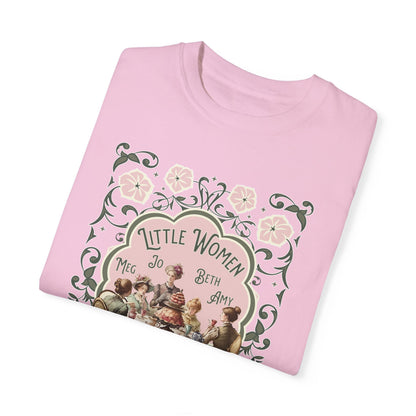 Little Women Comfort Colors T-Shirt, Louisa May Alcott Historical Romance, Bookish Literary Fan Art Tee Gift for Her Bookclub Crewneck Shirt T-Shirt Printify   