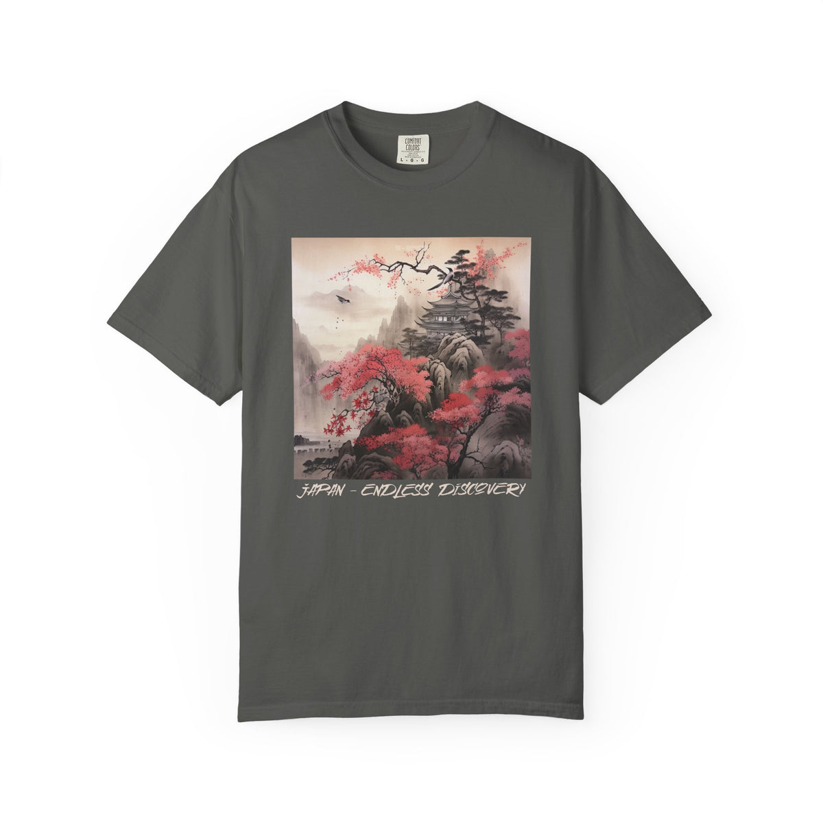Japanese Mountain T-Shirt Pretty Sumi-e Style Japan Landscape Ink Painting Gift For Her Japanese Vacation Vintage Japanese Aesthetic Tee