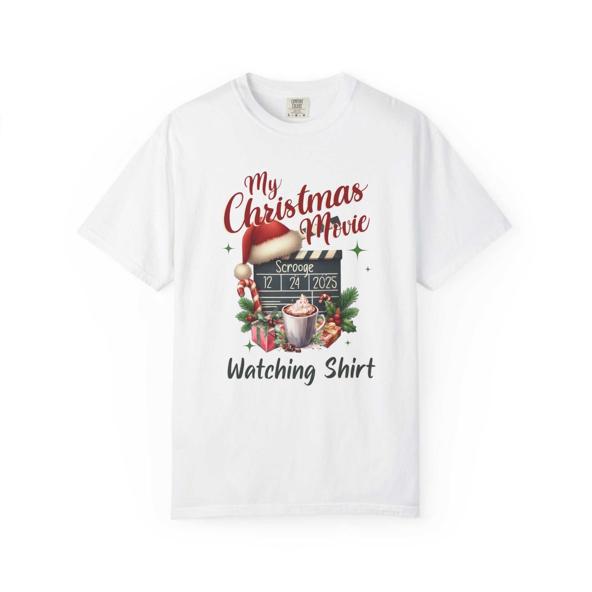 Custom Christmas Movie Watching Shirt, Holiday Movie Sweatshirt, Funny Gift For Her, Festive Shirts, Family Group Shirts, Xmas Keepsake Gift T-Shirt Printify White S
