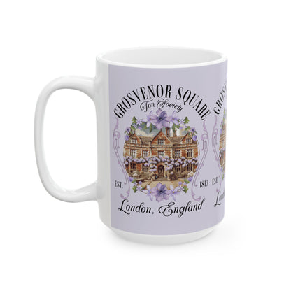 Grosvenor Square Mayfair Coffee Mug Regency England Ton Society Galla Gift Fan Of Historical Drama Romance Reader Gift Bookclub Gift For BFF Mug Printify   