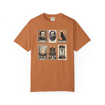 Edgar Allan Poe T-Shirt Gothic Graphic Tee The Raven Nevermore Quote Horror Literature Shirt Dark Academia Aesthetic Halloween Party Gift T-Shirt Printify Yam S