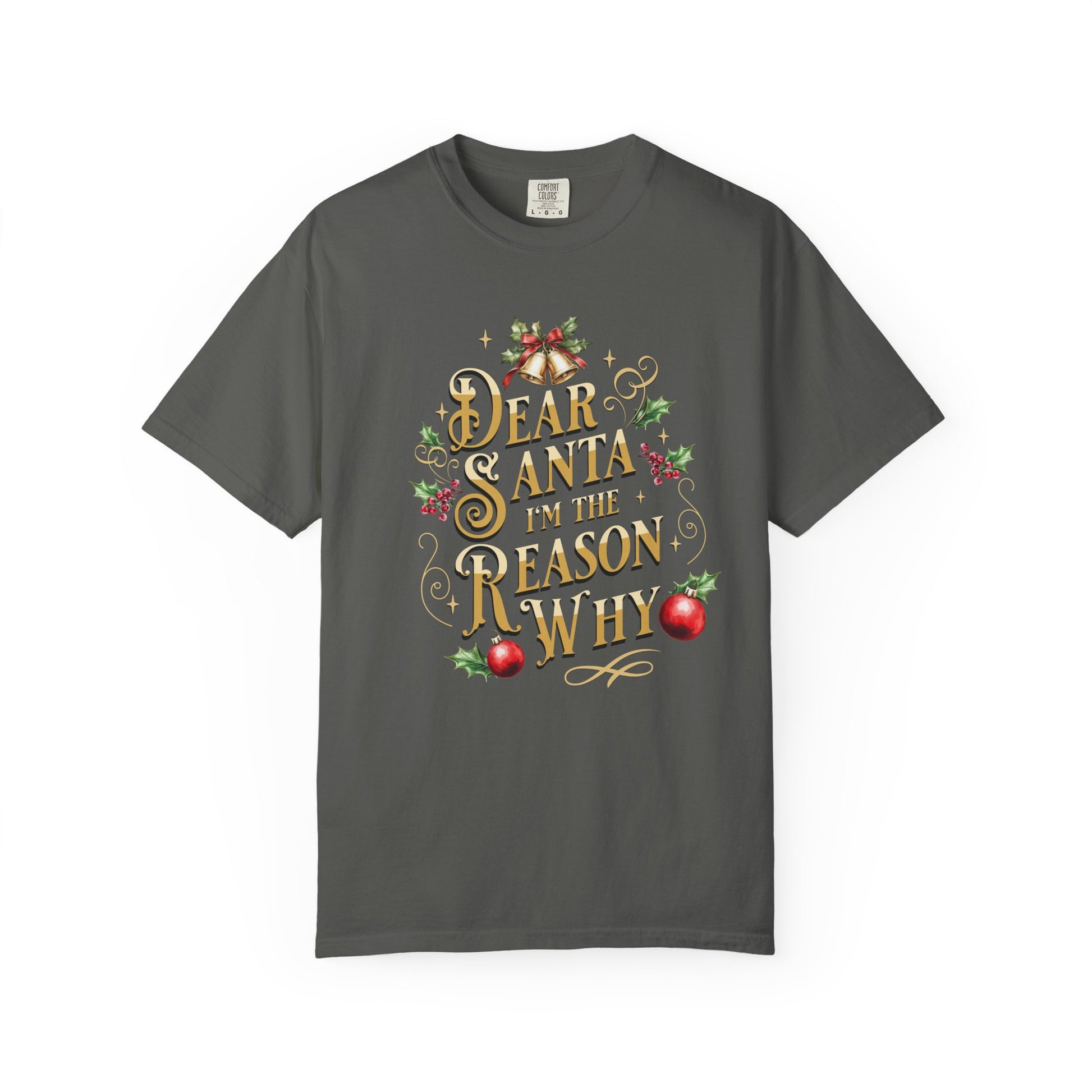 I'm The Reason Why Christmas T-Shirt, Funny Holiday Gift, Dear Santa I'm the Reason Why Tee, Unisex Casual Wear, Festive Apparel T-Shirt Printify Pepper S