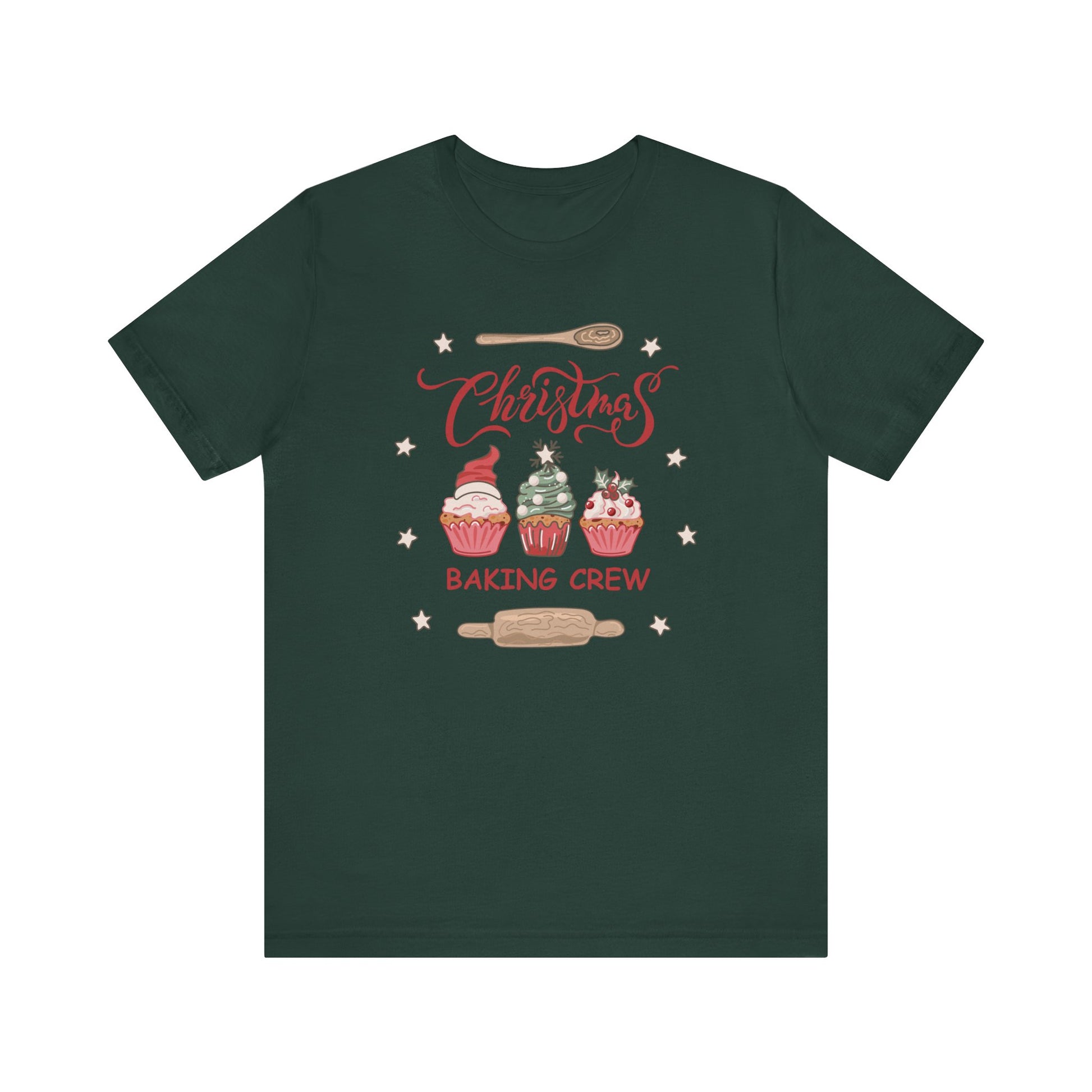 Christmas Baking Team Shirt, Christmas Baking Crew Matching TShirt, Christmas Baking Shirt, Family Christmas Shirts, Christmas Cookie Crew T-Shirt Printify Forest XS 