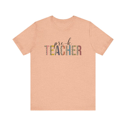 Cute Teacher TShirt Gift, Education Tee, Elementary School Teacher Appreciation, Funny Back To School Shirt, Teacher T-Shirt, Teacher Tee T-Shirt Printify Heather Peach XS 