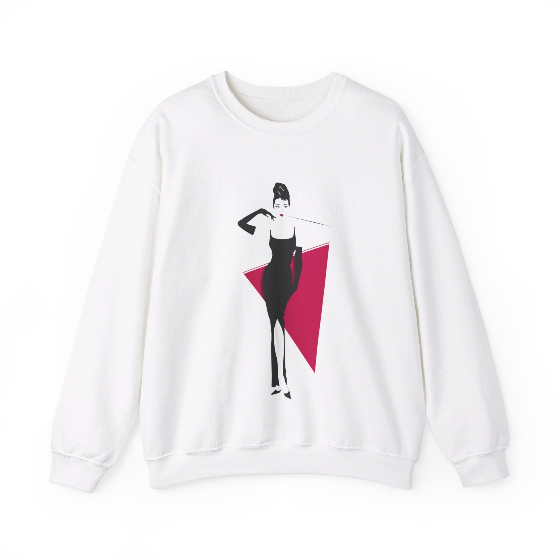 Breakfast at Tiffany's T & Co Sweatshirt , Classic Audrey Crew, Girls Brunching Weekend Sweater, Women's Shirt, Truman Capote Fan Gift Sweatshirt Printify S White 