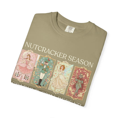 Nutcracker Ballet T-Shirt, Sugar Plum Fairy Christmas Tee, Holiday Dance Shirt, Coquette Pastel Christmas Gift T-Shirt Printify