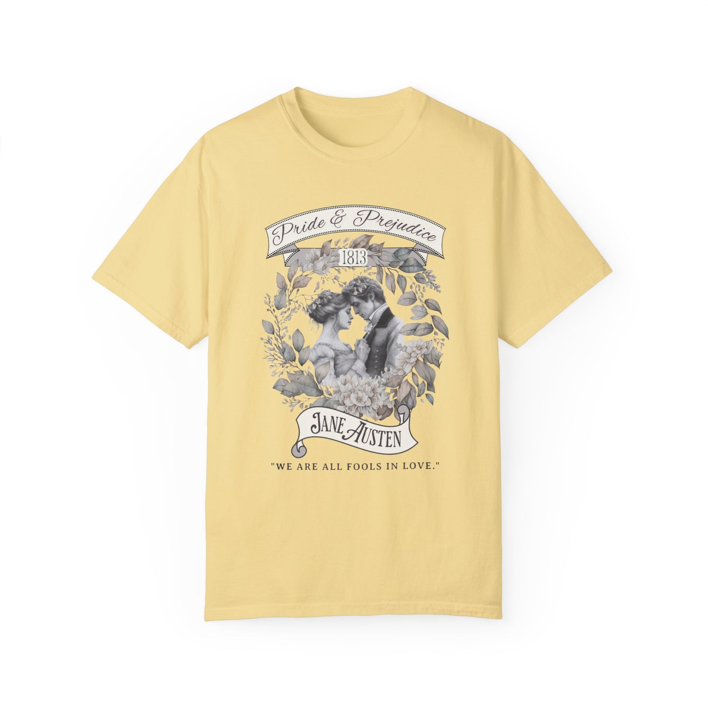 Pride and Prejudice T-Shirt Jane Austen Historical Romance Reader T-Shirt Printify Butter S 