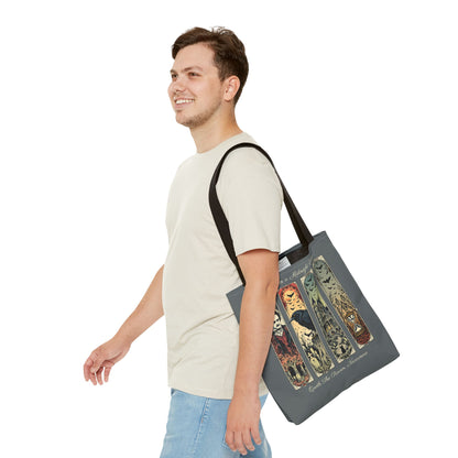 Edgar Allan Poe Tote Bag Gothic Literary Gift for Book Lover Dark Academia Macabre Accessory Halloween Tote Fall School Bag for Poetember Bags Printify