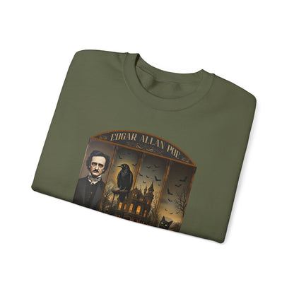 Edgar Allan Poe Sweatshirt The Raven Nevermore Gothic Horror Sweater Dark Academia Macabre Halloween Gift for Book Lovers Birthday Christmas