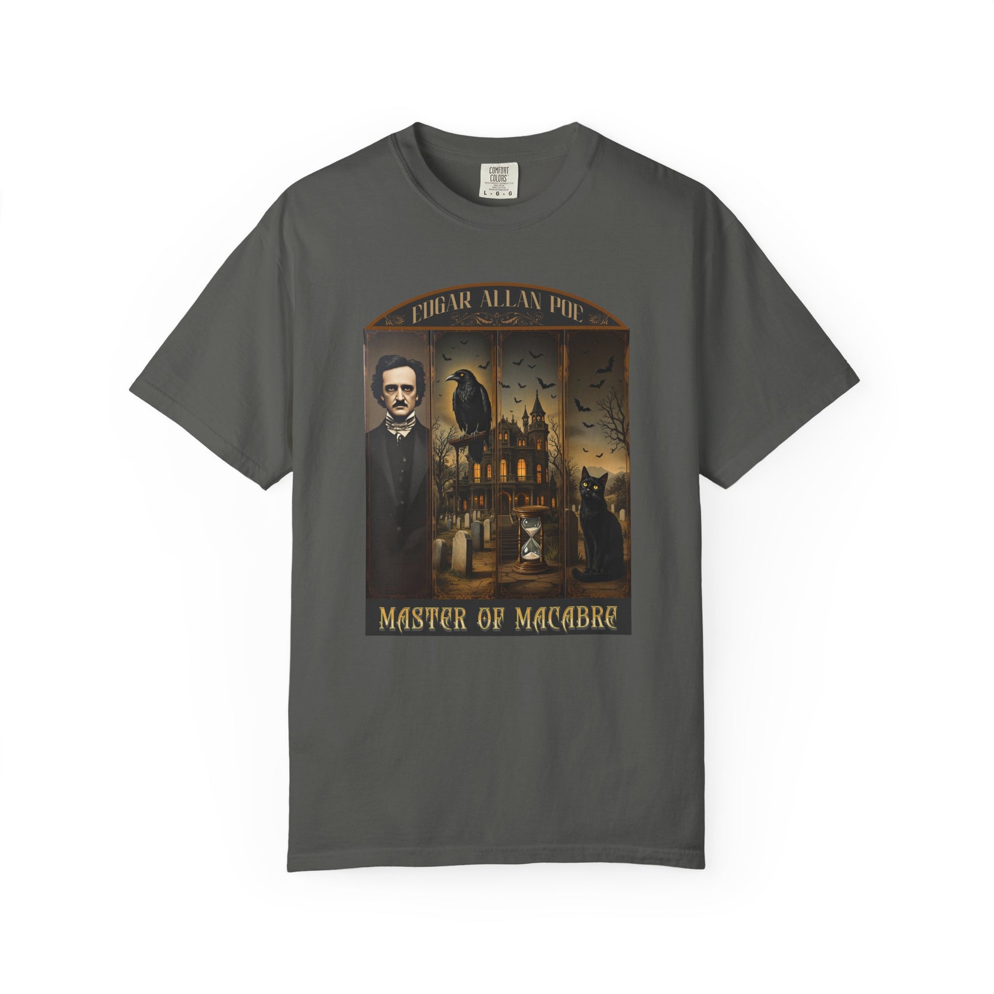 Edgar Allan Poe T-Shirt Gothic Graphic Tee The Raven Nevermore Quote Horror Literature Shirt Dark Academia Aesthetic Halloween Party Gift T-Shirt Printify Pepper S
