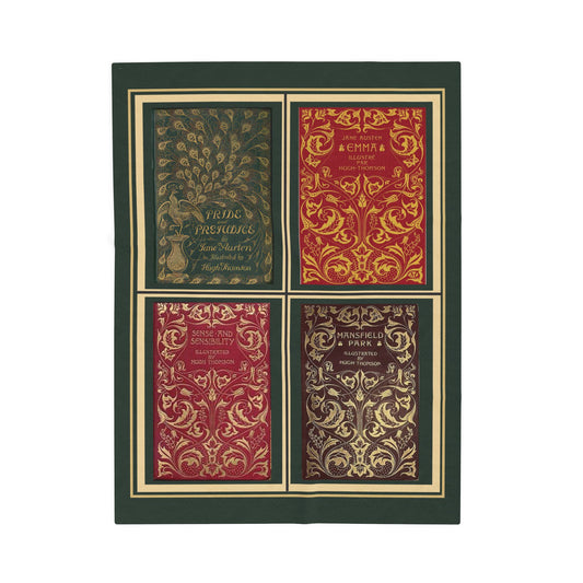 Jane Austen First Edition Literary Velveteen Blanket - Perfect for Book Lovers, Gifts for Sisters, Home Decor, Reading Nook, Cozy Nights All Over Prints Printify 30" × 40"