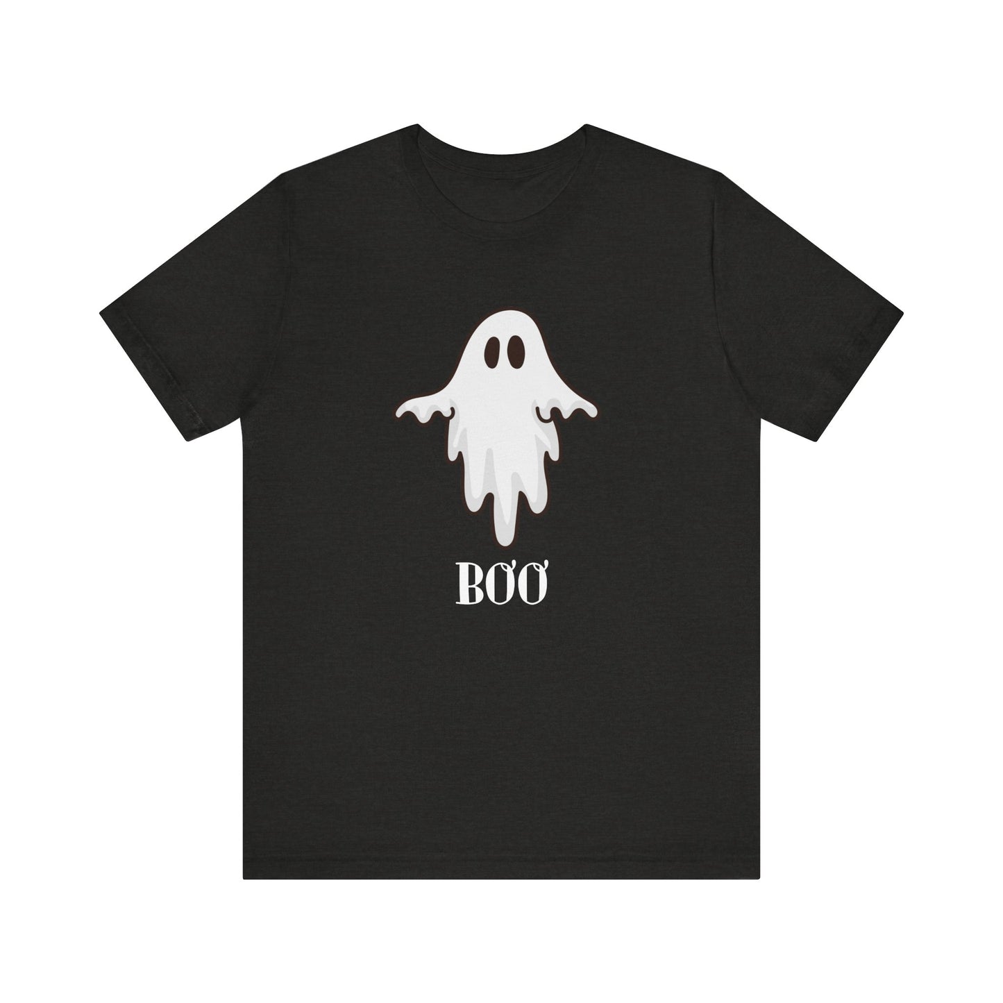 Halloween Ghost  TShirt,  Cute Ghost Shirt, Spooky Season Tee, Halloween Party T-Shirt, Autumn Style T Shirt, Trick or Treating Style, T-Shirt Printify Black Heather XS 