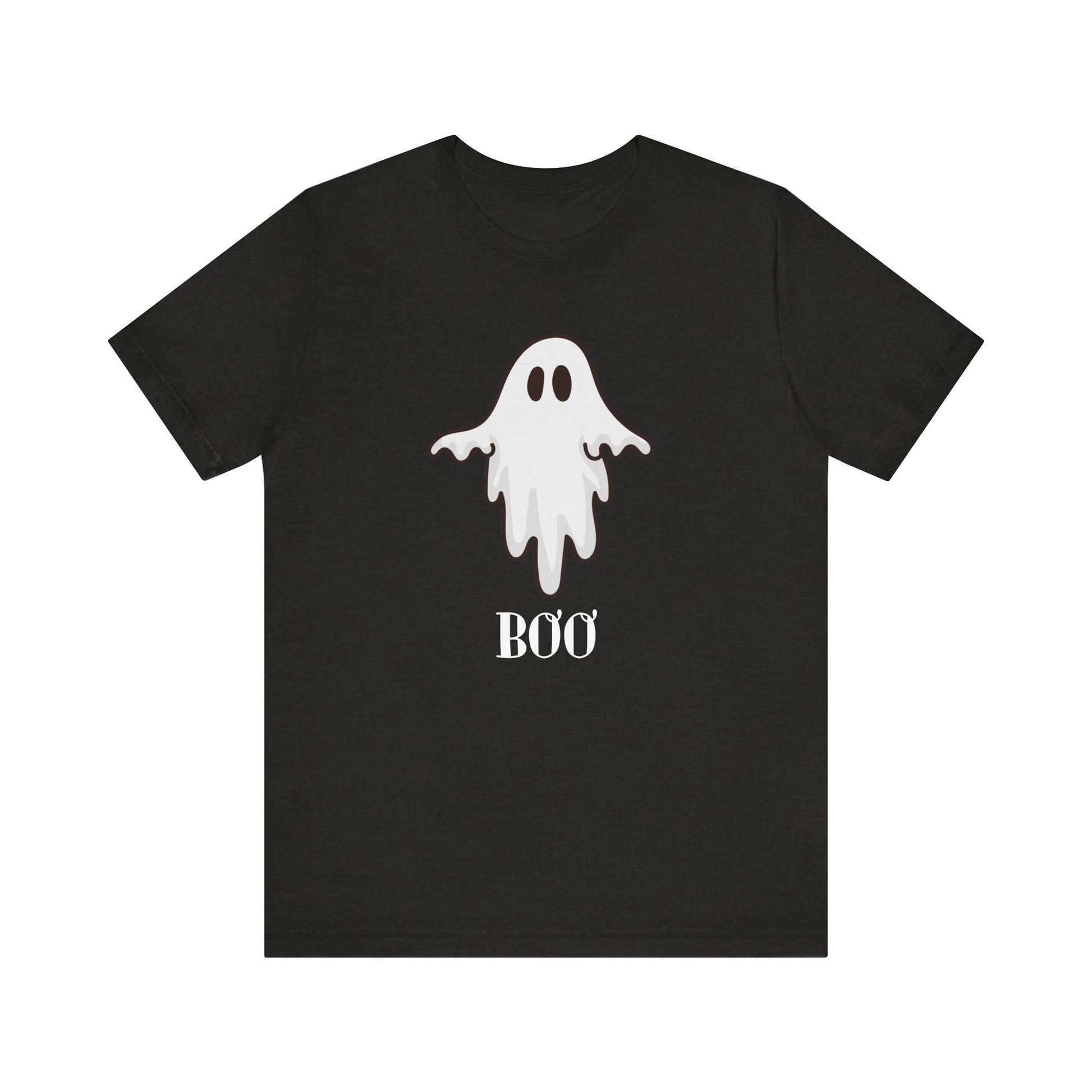 Halloween Ghost  TShirt,  Cute Ghost Shirt, Spooky Season Tee, Halloween Party T-Shirt, Autumn Style T Shirt, Trick or Treating Style, T-Shirt Printify Black Heather XS 