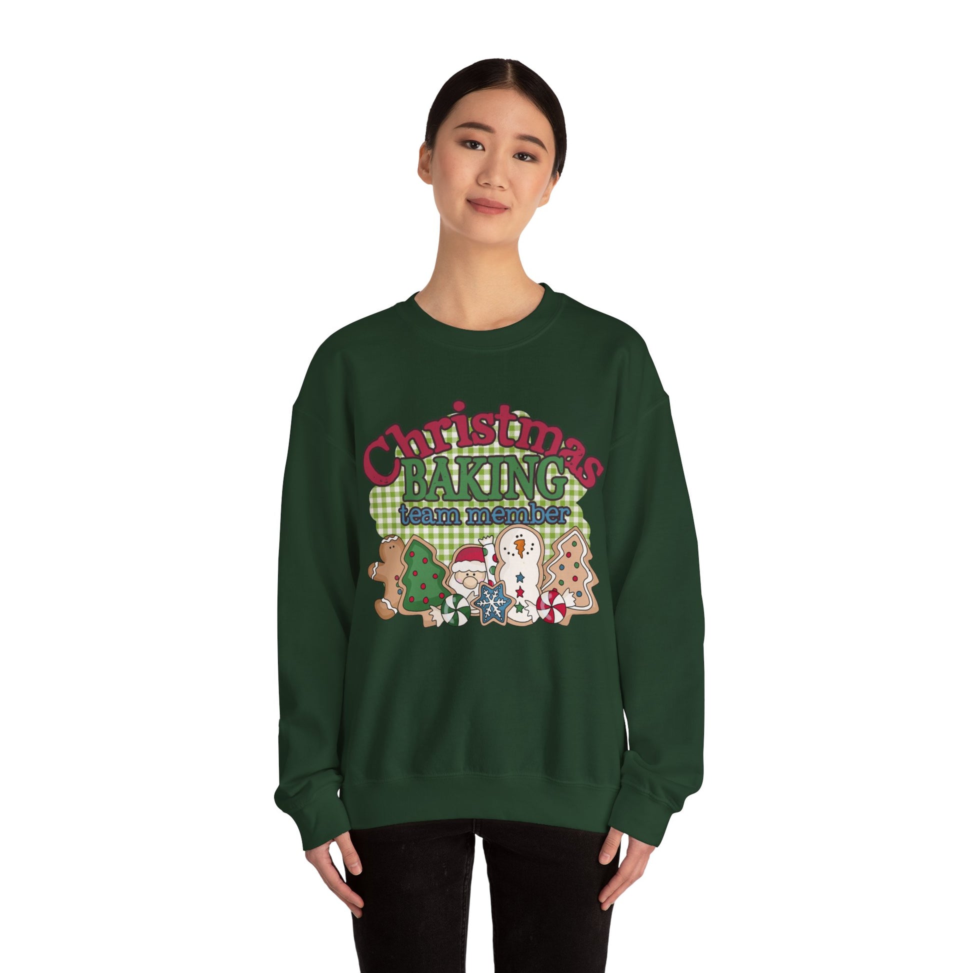 Christmas Baking Team Sweatshirt, Christmas Baking Crew Matching Sweater, Christmas Baking Women's Christmas Shirts, Christmas Cookie Crew Sweatshirt Printify   