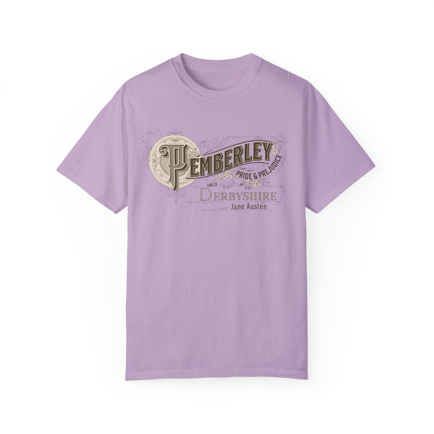 Pemberley TShirt Jane Austen Shirt Pride And Prejudice Gift For Jane Austen Fan Bookish Bookclub Gift Pemberly Derbyshire Fitzwilliam Darcy T-Shirt Printify Orchid S 