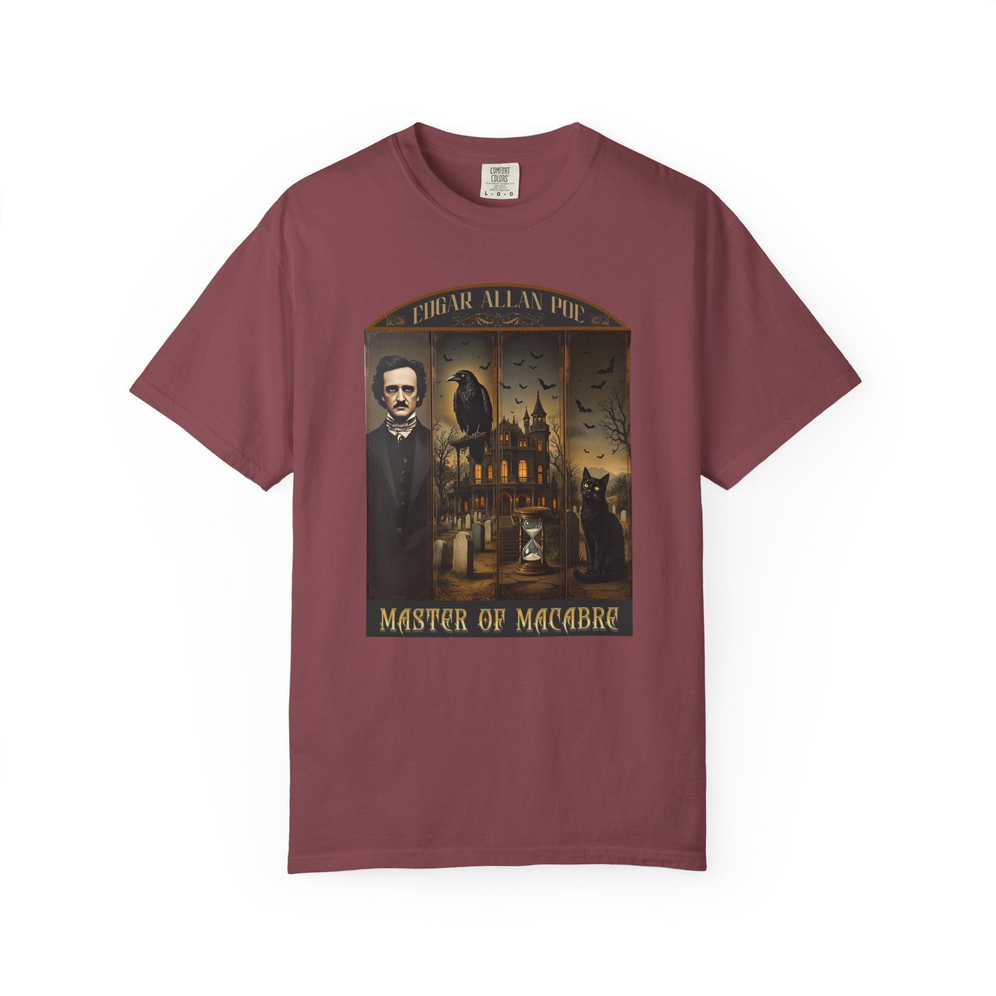 Edgar Allan Poe T-Shirt Gothic Graphic Tee The Raven Nevermore Quote Horror Literature Shirt Dark Academia Aesthetic Halloween Party Gift T-Shirt Printify Vineyard S