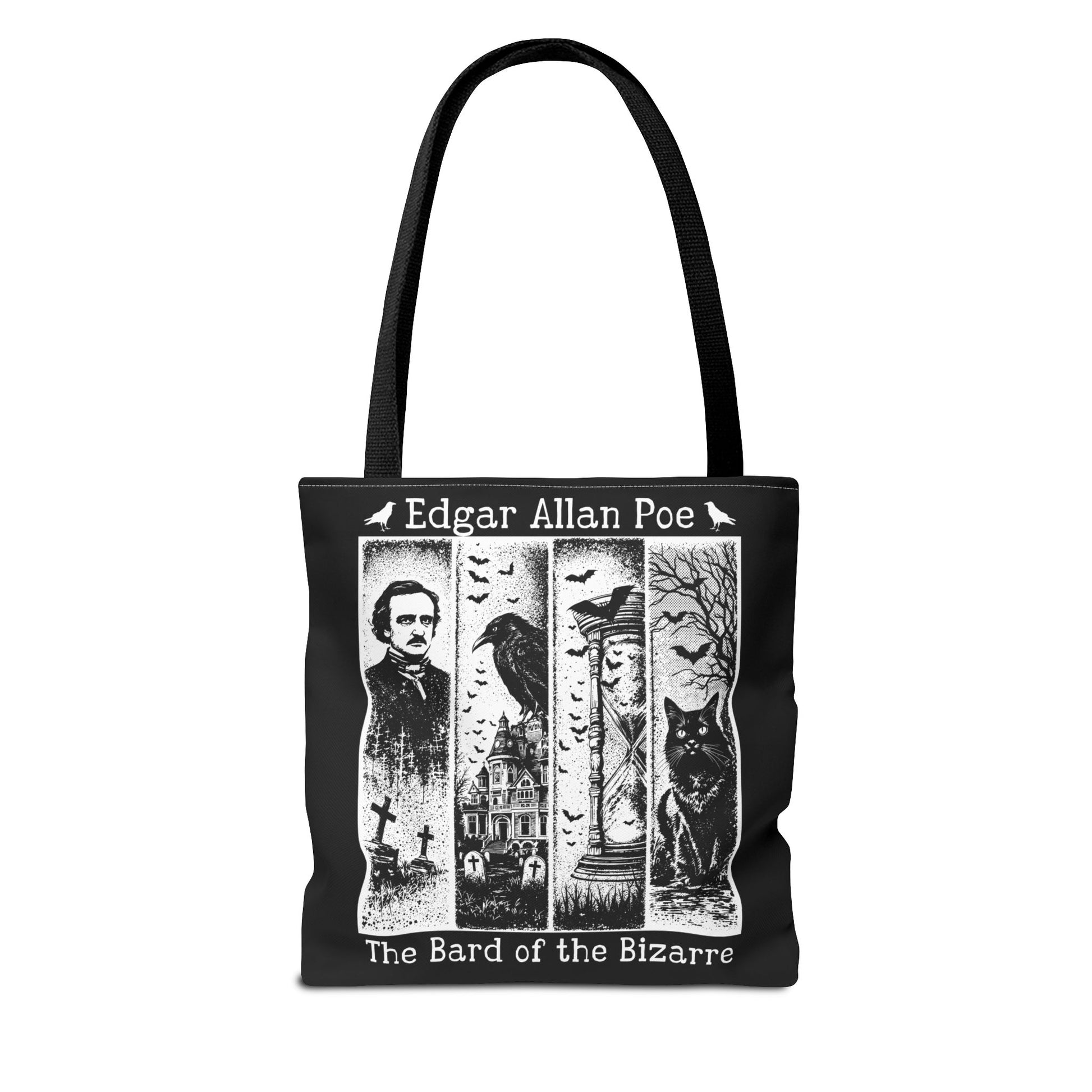 Edgar Allan Poe Tote Bag Gothic Literary Gift for Book Lover Dark Academia Macabre Accessory Halloween Tote Fall School Bag for Poetember Bags Printify