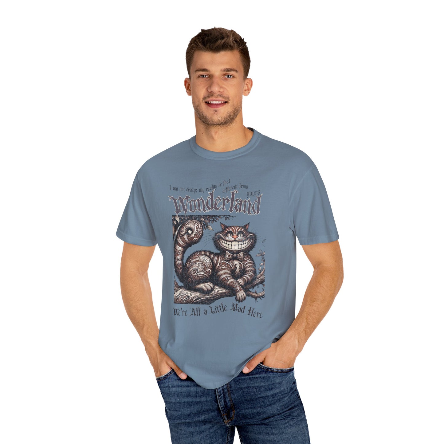 Cheshire Cat Alice in Wonderland TShirt Comfort Colors Oversized T-Shirt Dark Academia Mad Hatter Tea Party Bookish Book Lover Booktok Gift