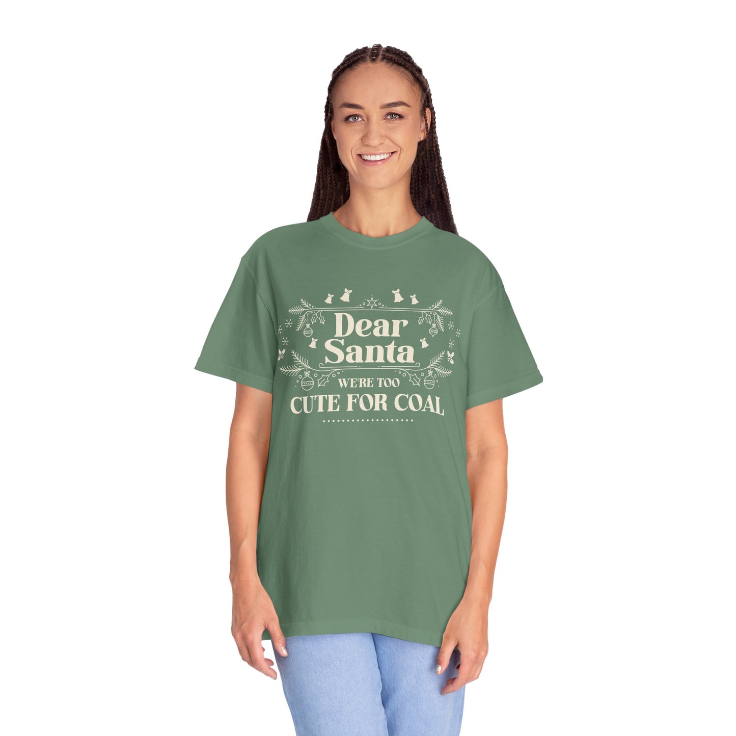 Dear Santa Shirt, We're Too Cute For Coal Christmas T-Shirt, Funny Holiday Gift, Festive Family Apparel, Group Shirts, Xmas Keepsake Gift