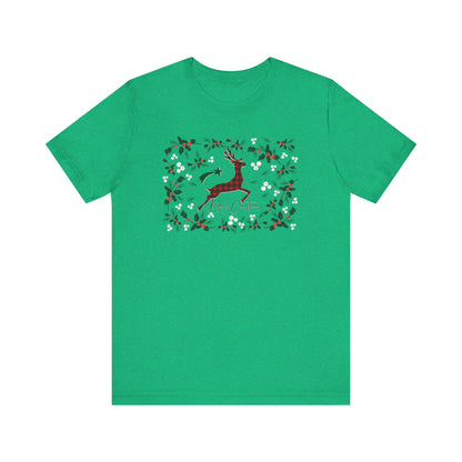 Merry Christmas Plaid Reindeer Shirt, Country Reindeer Shirt, Christmas Family Shirt, Christmas Shirt, Merry Christmas Shirt, Christmas Gift T-Shirt Printify Heather Kelly XS 