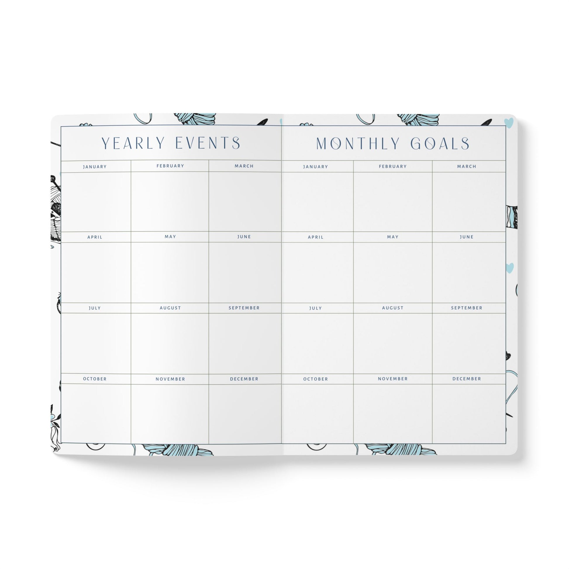 Custom Crochet Project Planner Crochet Tracker Crochet Journal Organize Hooks Yarn And Supplies Crochet Gift For Mom Birthday Crafter Gift Paper products Printify