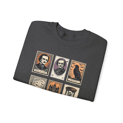 Edgar Allan Poe Sweatshirt The Raven Nevermore Gothic Horror Sweater Dark Academia Macabre Halloween Gift for Book Lovers Birthday Christmas