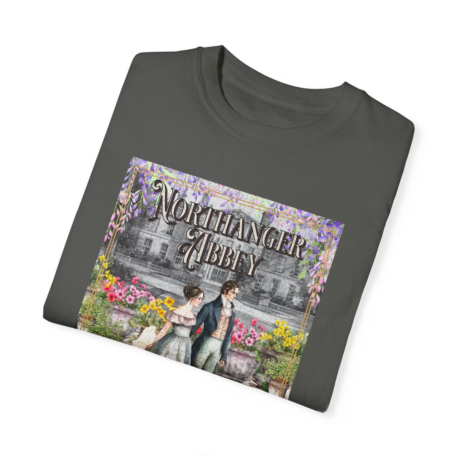Jane Austen Comfort Colors TShirt, Northanger Abbey Historical Romance, Bookish Literary Jane Austen Fan Art Gift, Gift for Her Bookclub Tee T-Shirt Printify   