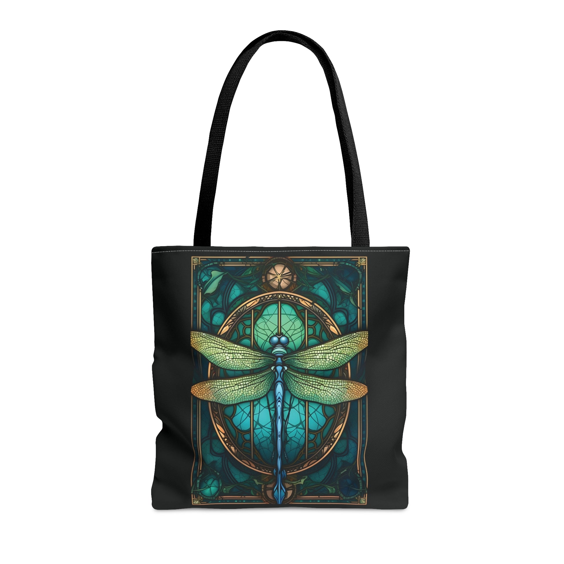 Stained Glass Dragonfly Tote Bag, Pretty Tarot Card Shoulder Bag, Book, Library, Grocery, Travel Bag, Dark Academia, Bookish Bookclub Gift, Bags Printify Medium  