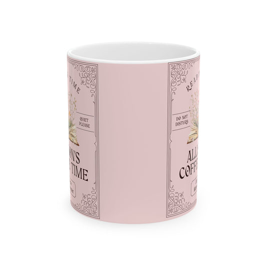 Personalized Name Coffee Mug Vintage Book Lover Gift For Mom Custom Book Club Gift For Her Birthday Booknerd Gift For Reader Bookworm Mug Printify 11oz