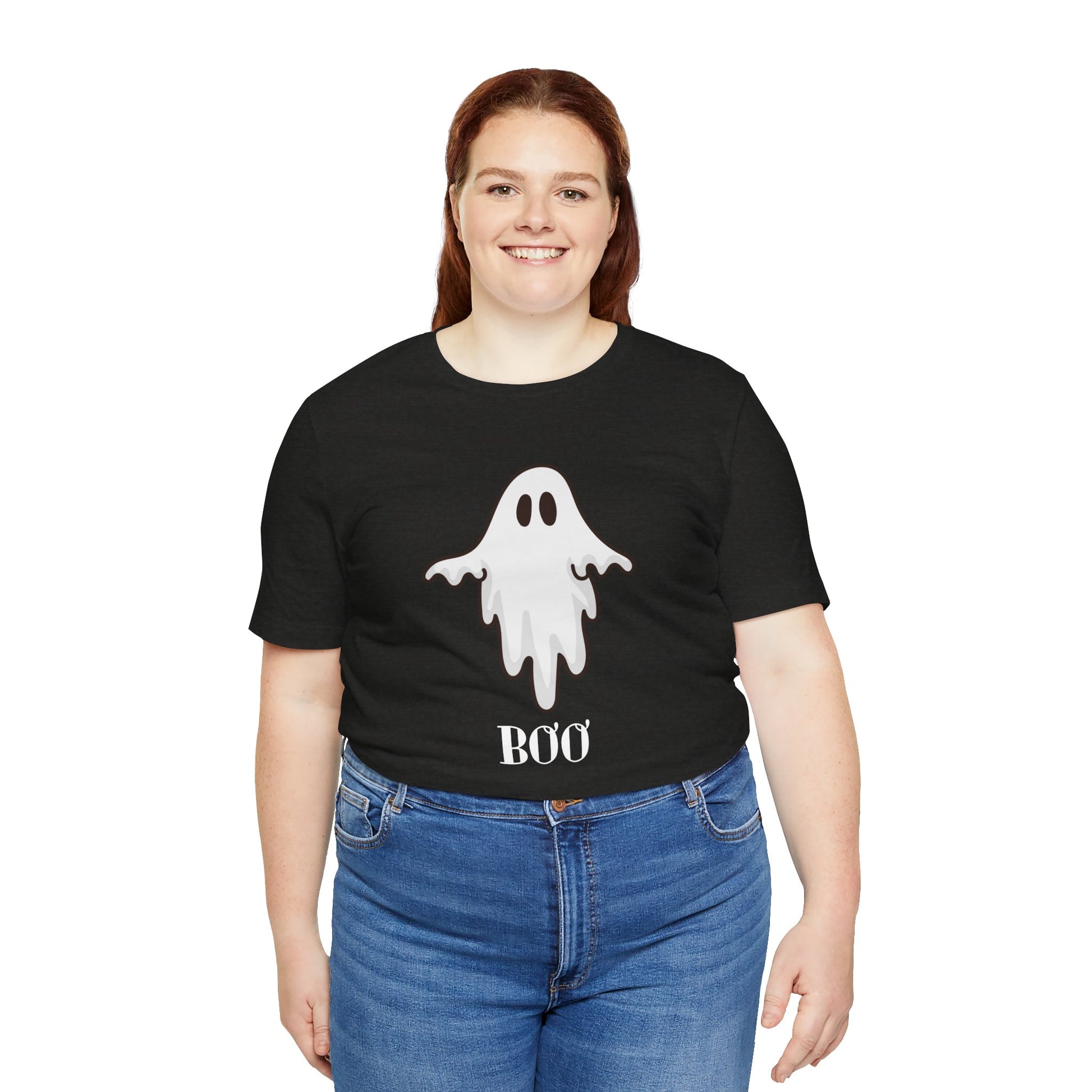 Halloween Ghost  TShirt,  Cute Ghost Shirt, Spooky Season Tee, Halloween Party T-Shirt, Autumn Style T Shirt, Trick or Treating Style, T-Shirt Printify   