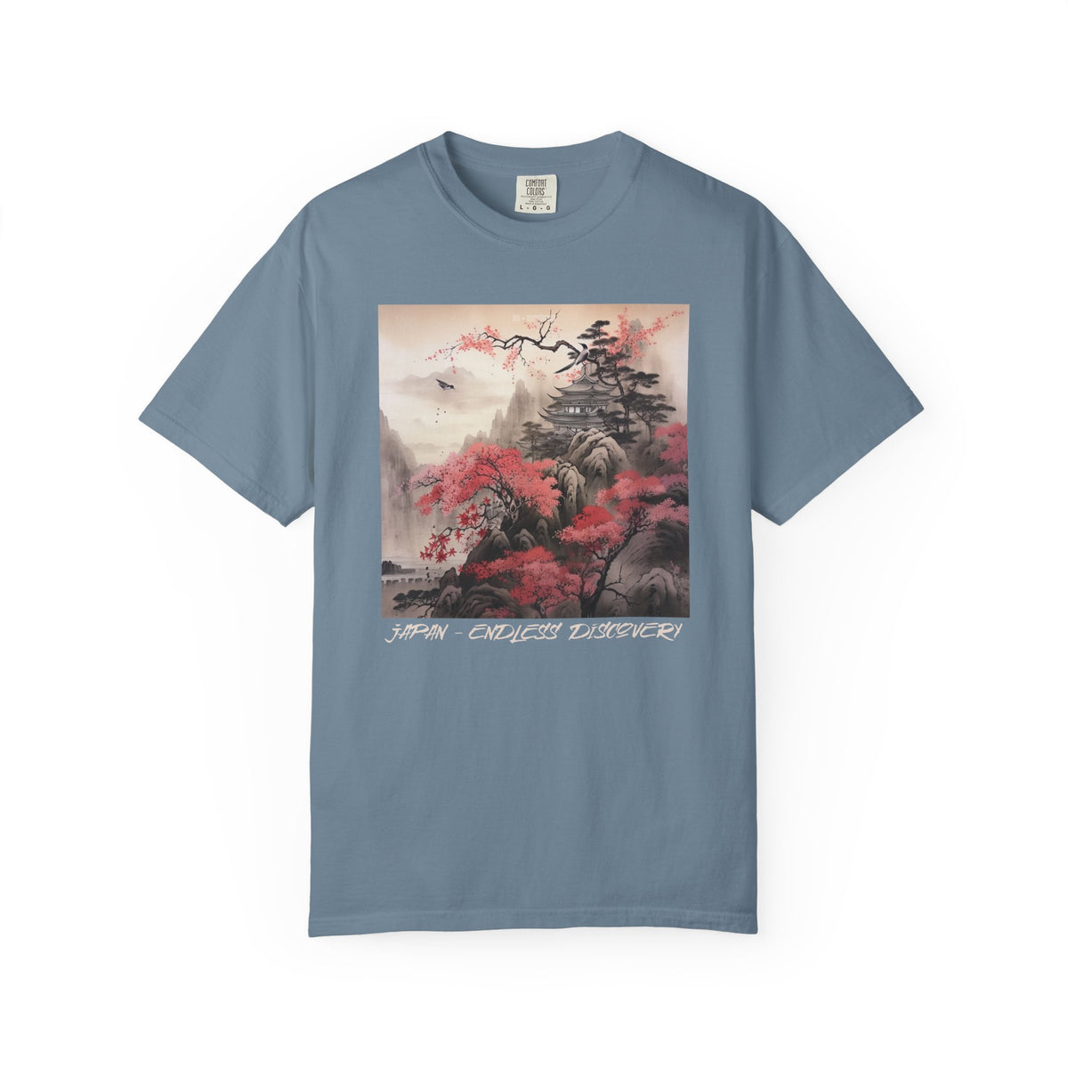 Japanese Mountain T-Shirt Pretty Sumi-e Style Japan Landscape Ink Painting Gift For Her Japanese Vacation Vintage Japanese Aesthetic Tee