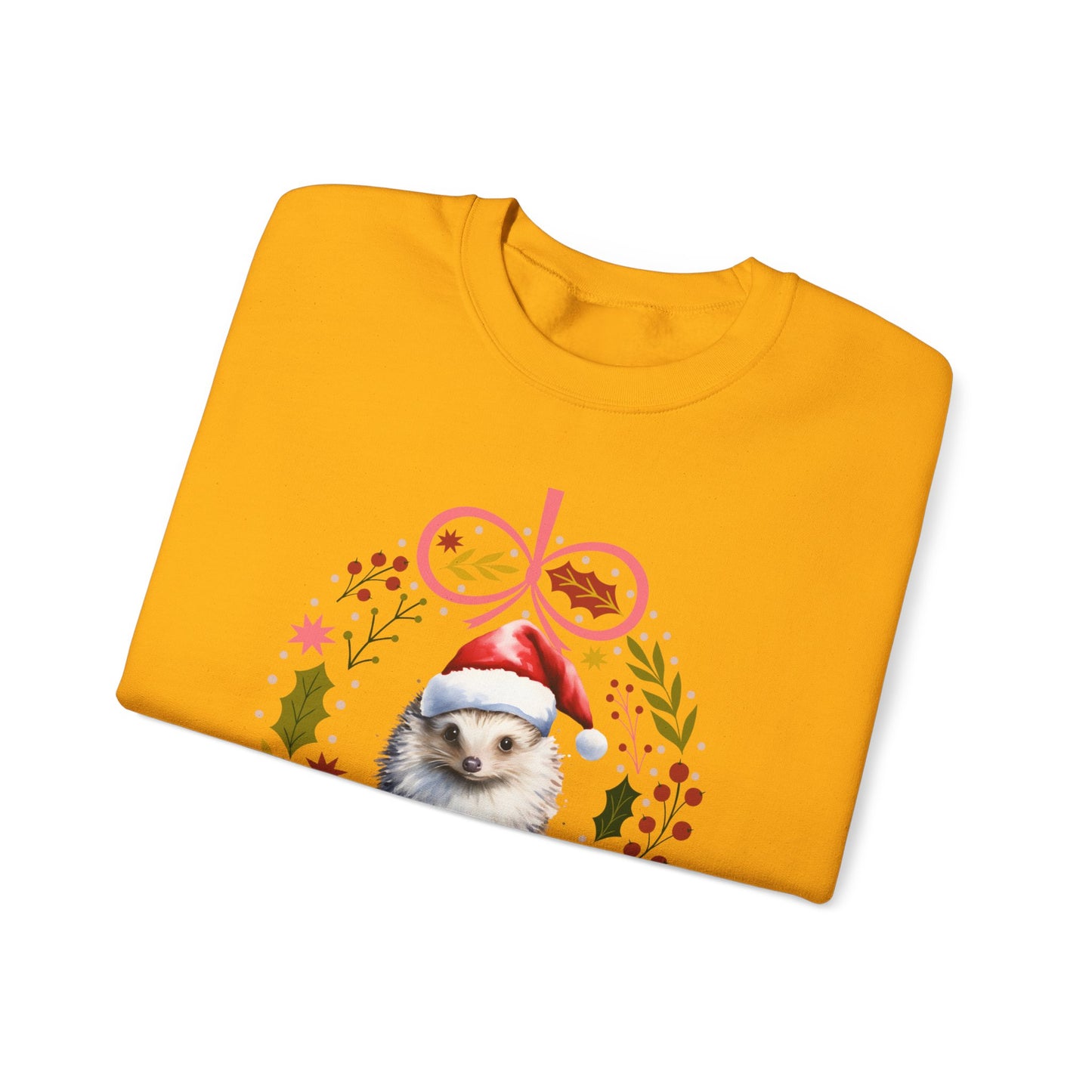 HedgeHog Christmas Sweatshirt, Cute Santa's Little Helper Sweater, Hedgehog Lover Merry Christmas Shirt, Country Christmas Animal Lover Gift Sweatshirt Printify   